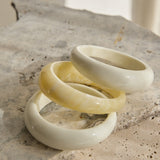 Vionne Irregular Bangles Acrylic Ivory