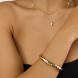 Hilda Irregular Clasp Bangle Gold