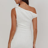 Lingering Love One-Shoulder Mini Dress White