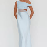 In Blooms Mesh Bodice Maxi Dress Blue