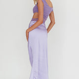 In Blooms Mesh Bodice Maxi Dress Lilac