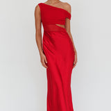 In Blooms Mesh Bodice Maxi Dress Wine