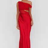 In Blooms Mesh Bodice Maxi Dress Wine