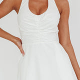 Can't Compete A-Line Halter Maxi Dress White