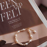 Chantel Baroque Pearl Bracelet Gold