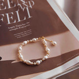 Chantel Baroque Pearl Bracelet Gold