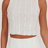 Paper Hearts Sleeveless Top White
