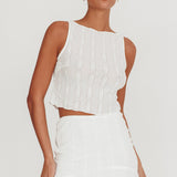 Paper Hearts Sleeveless Top White