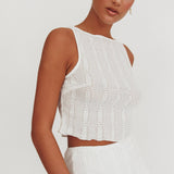 Paper Hearts Sleeveless Top White