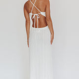 St. Croix Backless Knit Maxi Dress Cream