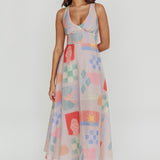 Sweethearts A-Line Print Maxi Dress Multi