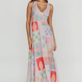 Sweethearts A-Line Print Maxi Dress Multi