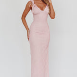 In My Feels Textured Maxi Dress Blush