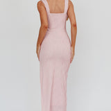In My Feels Textured Maxi Dress Blush