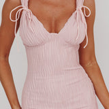 In My Feels Textured Maxi Dress Blush