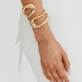 Wanderers Hinged Cuff Bracelet Gold