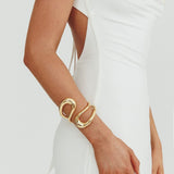 Wanderers Hinged Cuff Bracelet Gold