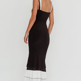 Daydreamers Ruffle Maxi Dress Black