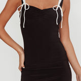Daydreamers Ruffle Maxi Dress Black