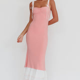 Daydreamers Ruffle Maxi Dress Pink