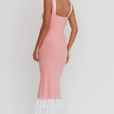 Daydreamers Ruffle Maxi Dress Pink