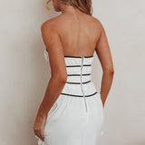 Firelight Strapless Mini Dress White