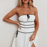 Firelight Strapless Mini Dress White