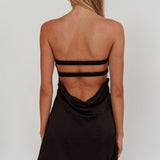 Sandi Bow Bust Mini Dress Black