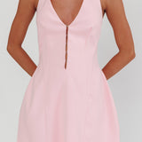 Elisabet Halter Neck Mini Dress Pink