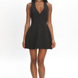 Elisabet Halter Neck Mini Dress Black