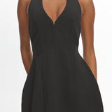 Elisabet Halter Neck Mini Dress Black