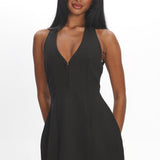Elisabet Halter Neck Mini Dress Black