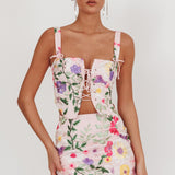 High Street Jacquard Mini Skirt Floral Multi