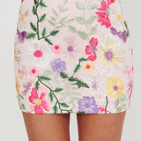 High Street Jacquard Mini Skirt Floral Multi