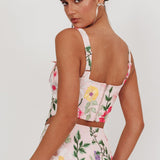 High Street Jacquard Corset Top Floral Multi