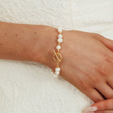 Alexander Freshwater Pearl Toggle Clasp Bracelet Gold