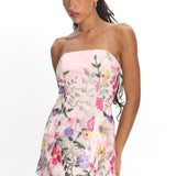 Entered The Chat Strapless Mini Dress Multi