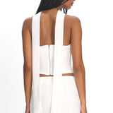 Charise Ruched Mini Skirt Ivory