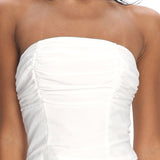 Charise Strapless Neck Tie Top Ivory