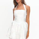 Lusting Halter A-Line Mini Dress White