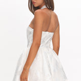 Lusting Halter A-Line Mini Dress White