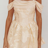 Lusting Off Shoulder Mini Dress Cream