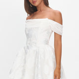 Lusting Off Shoulder Mini Dress White