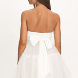 Dreamscape Strapless Tulle Mini Dress White