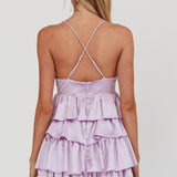 Heavenly Bliss Ruffle Mini Dress Lilac