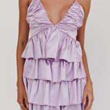 Heavenly Bliss Ruffle Mini Dress Lilac