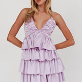 Heavenly Bliss Ruffle Mini Dress Lilac