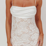 Melting Lace Maxi Dress White