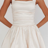 Angelico Halterneck Balloon Mini Dress Cream