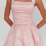 Angelico Halterneck Balloon Mini Dress Pink